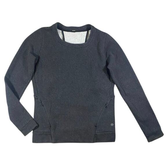 Lululemon &go Endeavor Long Sleeve Heathered Black Sweater - 4 - Picture 1 of 4